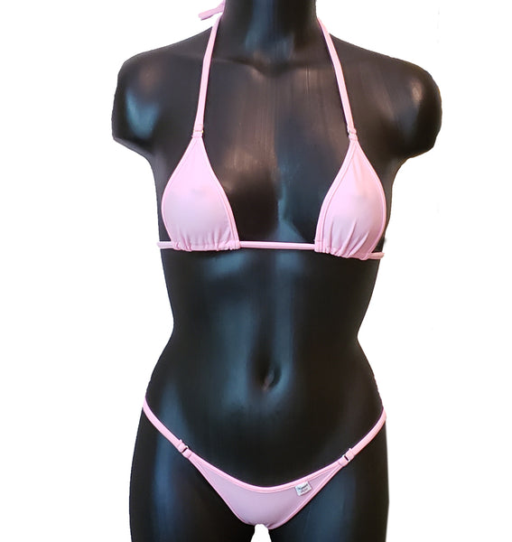 Xposed Skinz Bikinis x100 Vixen G-String Micro Bikini Thong - Pink