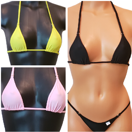 Xposed Skinz Bikinis x100 Vixen G-String Micro Bikini Thong - Black